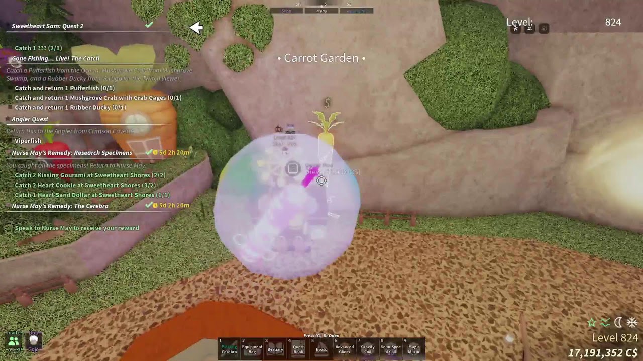 Live Getting maybe,cupid bow rod and trying to help my friend to play fisch