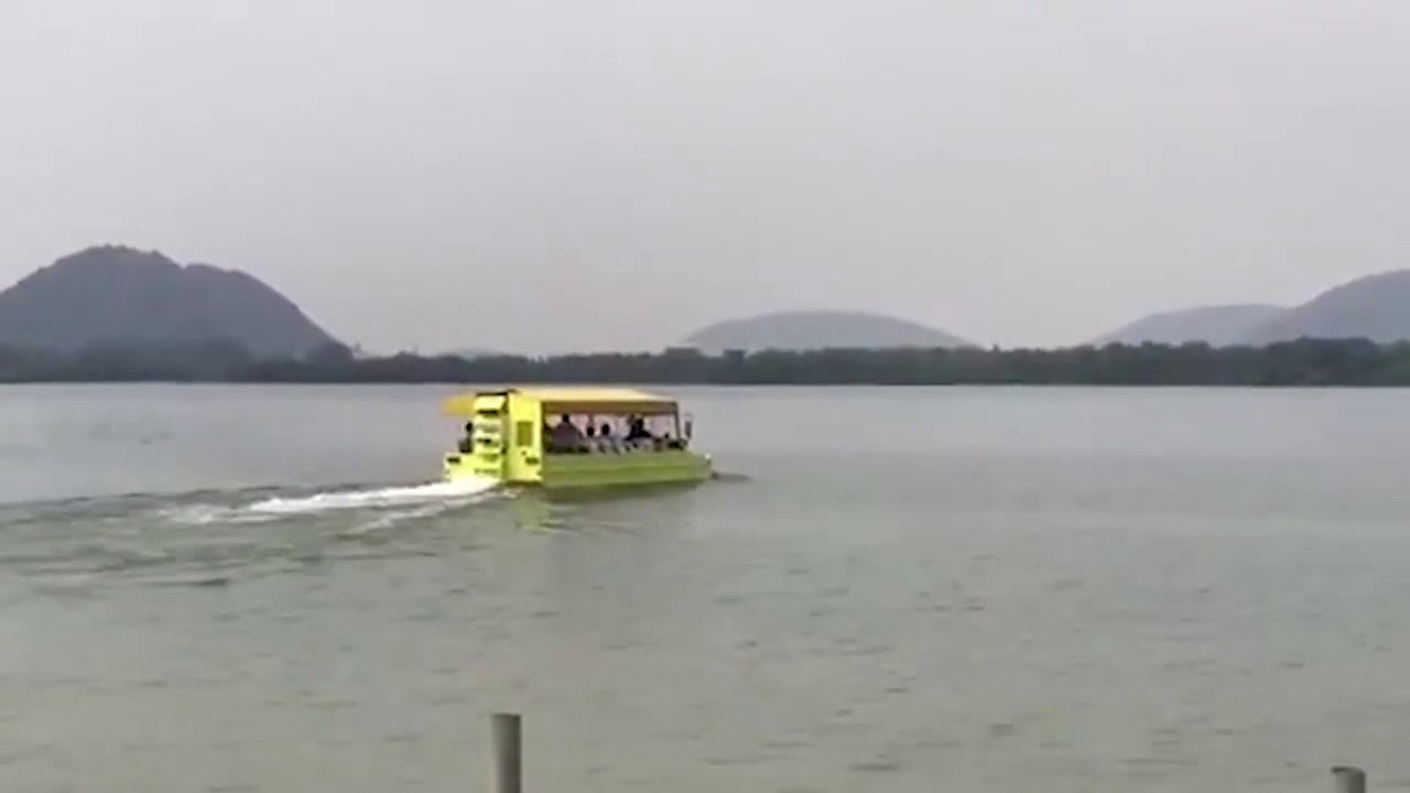 AP Tourism's amphibious bus-cum-boat - Vijayawada