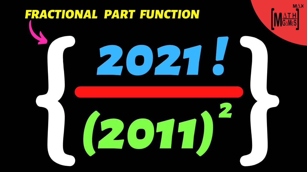 A number puzzle for 2021 ! NUMBER SYSTEMS/ FRACTIONAL PART