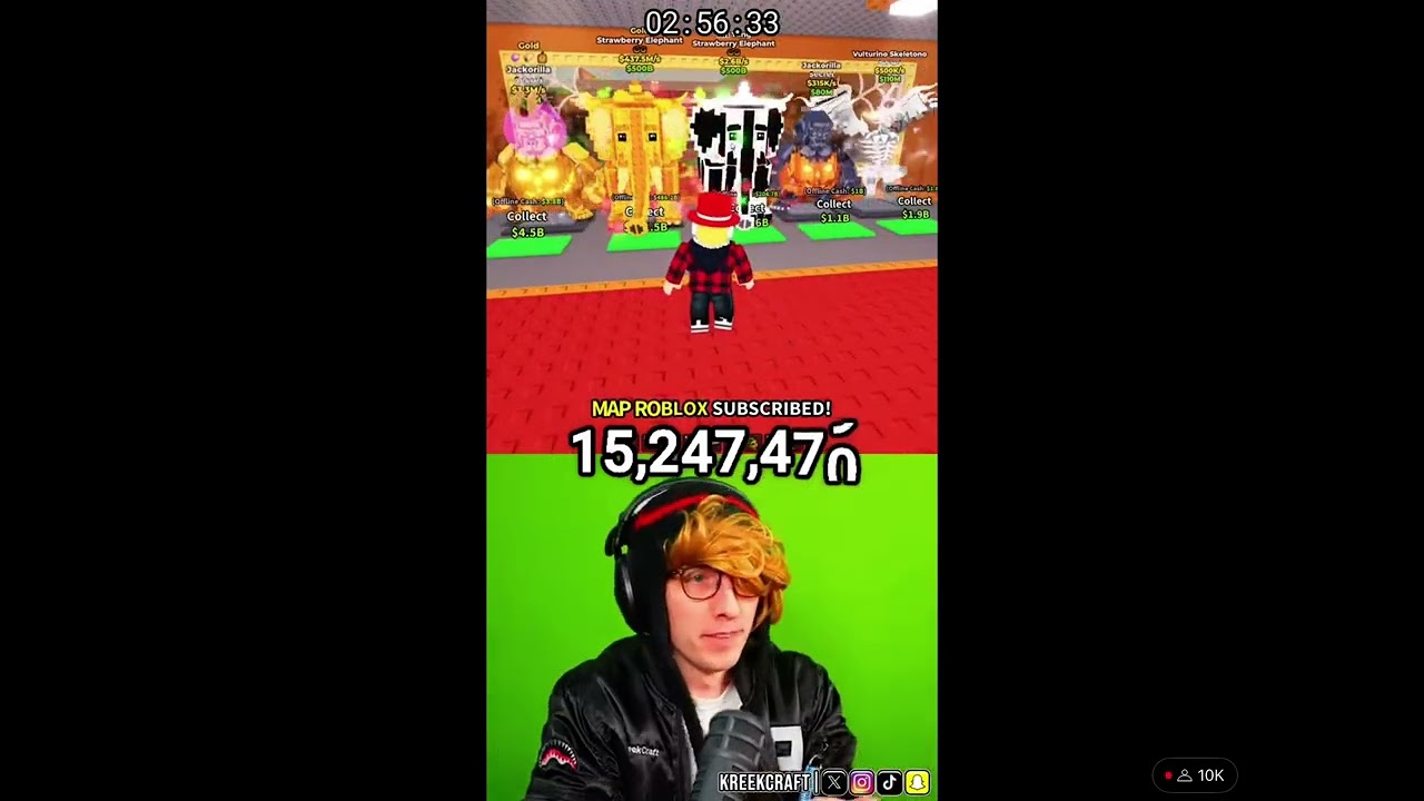 @KreekCraft  steals a yin yang strawberry elephant! #video 