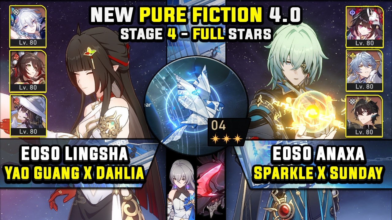 E0 Lingsha Carry W/ Yao Guang & E0 Anaxa Hypercarry (3 Stars) Pure Fiction 4 Honkai Star Rail 4.0