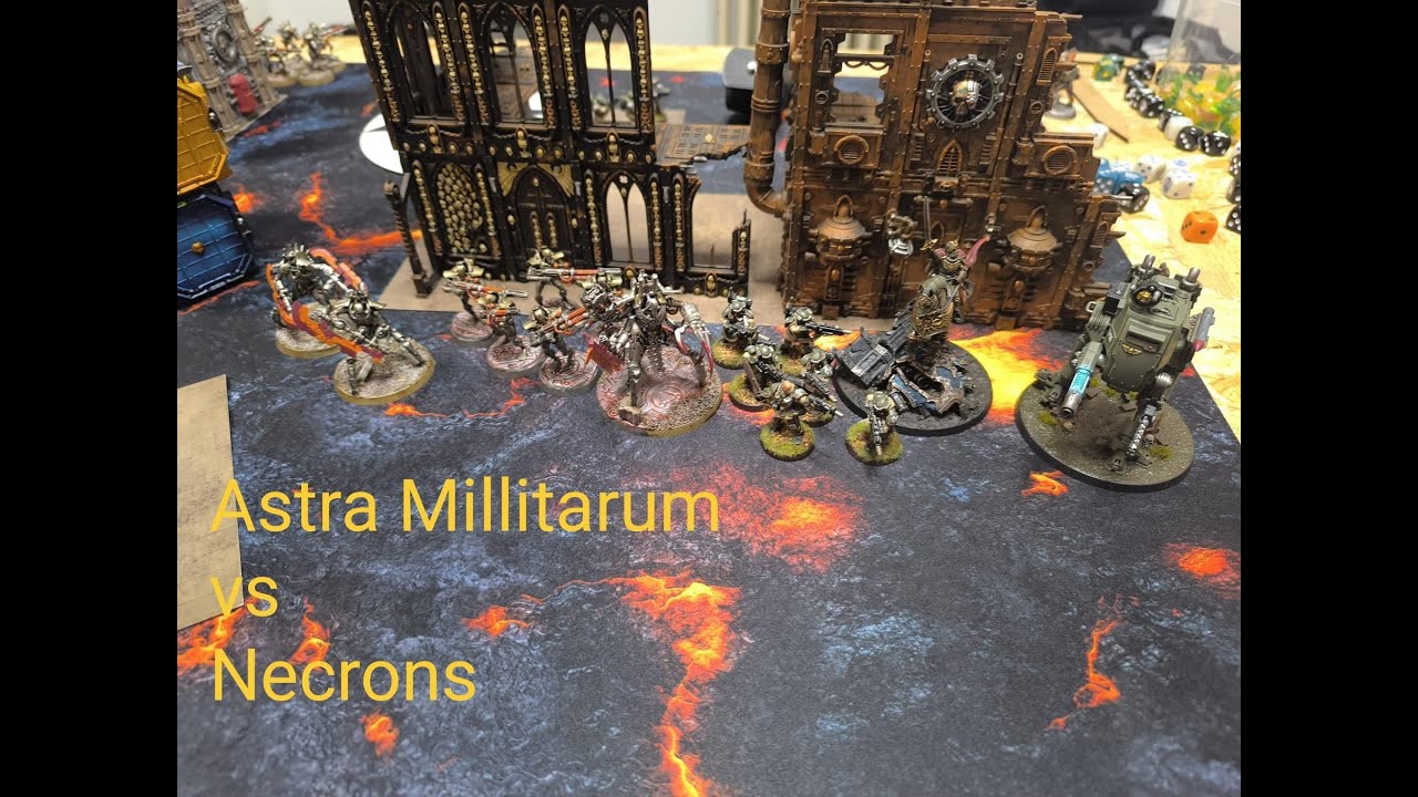 Necrons vs Astra Millitarum Warhammer 40k Battle Report deutsch 10edi