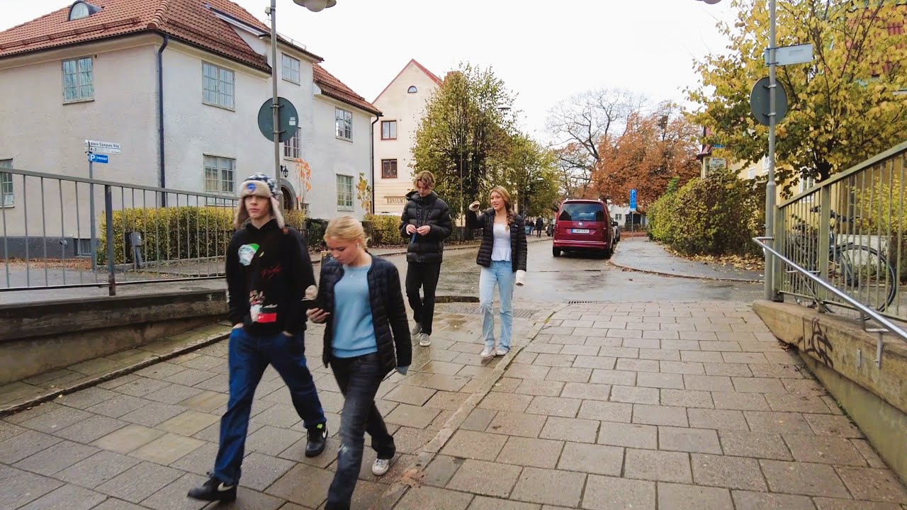 Stockholm 4K60fps Autumn walk | Enskede - Sandsborg | Sweden #509