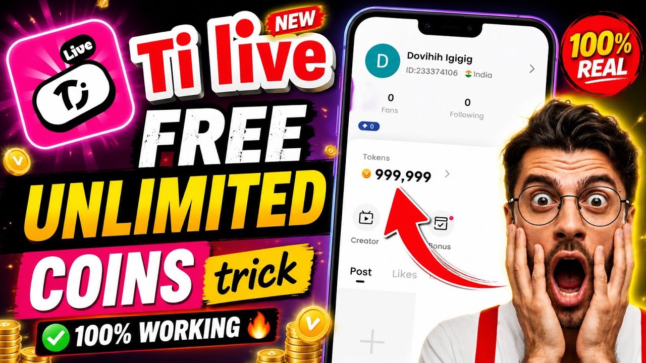 ​TiLive App Unlimited Free Coins Trick 2026 | How To Get Free Coins In Ti Live