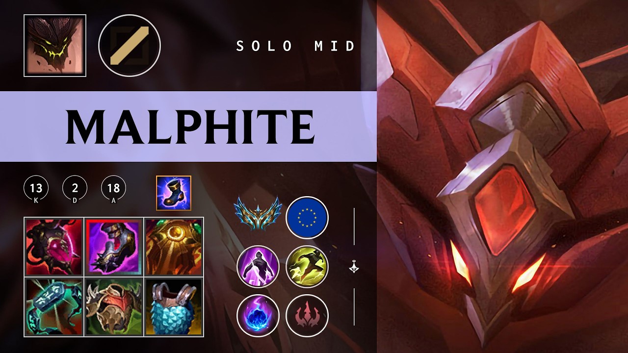 Malphite Mid vs Zed - EUW Challenger Patch 26.03