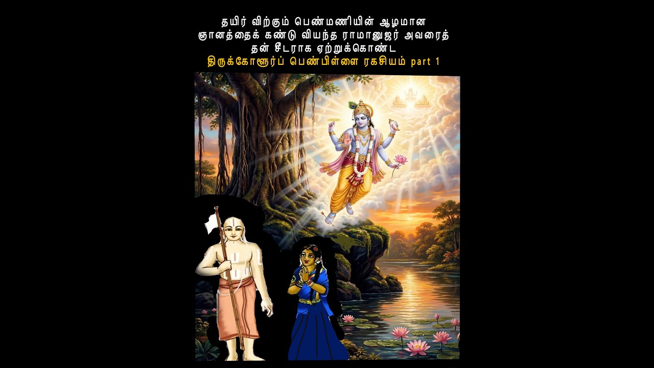ஸ்ரீராமானுஜருக்கு மோர் விற்கும் அம்மையார் அடியார் பெருமையை  கூறிய திருக்கோளூர்ப்பெண்பிள்ளை ரகசியம் 1