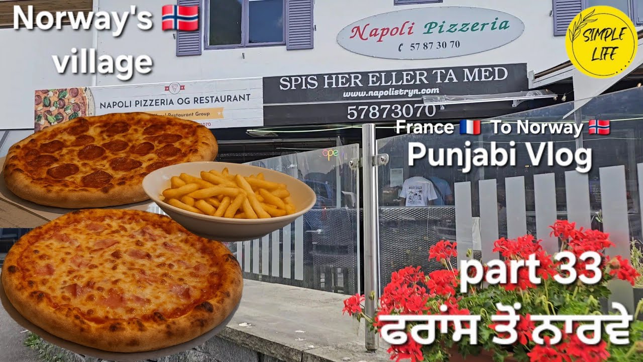 Village restaurant in Norway | France 🇫🇷 to Norway 🇳🇴 | Road Trip | Part 33 | punjabi vlog 