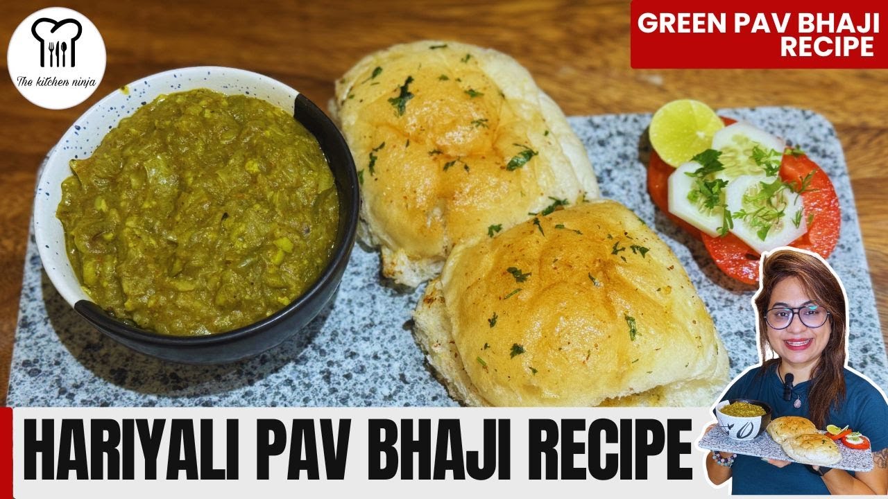 Hariyali Pav Bhaji Recipe | Green Pav Bhaji Recipe Jain | green pav bhaji kaise banate hain