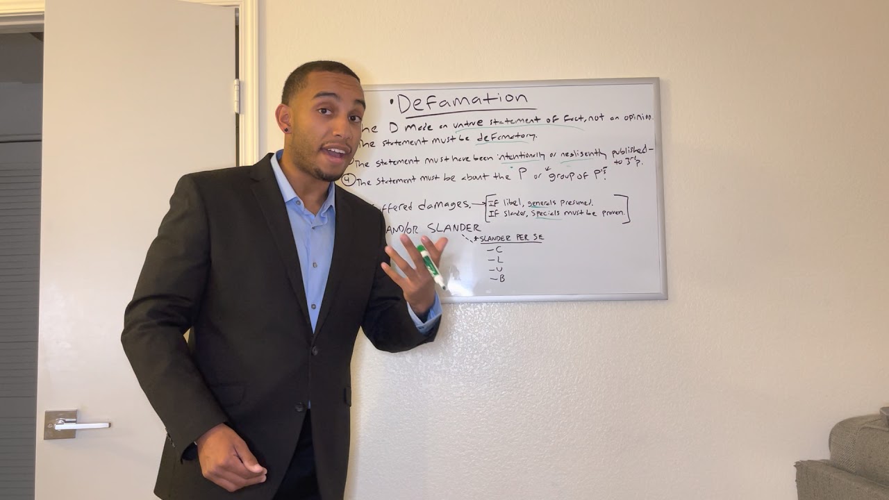Defamation Explained!- Torts- Law school