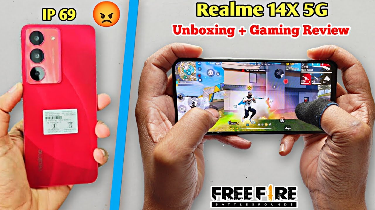 Realme 14X 5G Unboxing With Free Fire Test || Realme 14X 5G Free Fire Heating + Battery Drain Test..