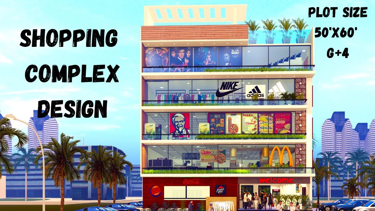 Shopping Complex  Design 50'x60'  🛍️