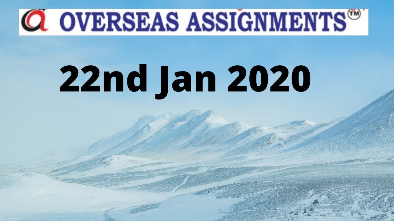 assignment abroad times 22nd Jan 2020!news and nri connect!gulf jobs
