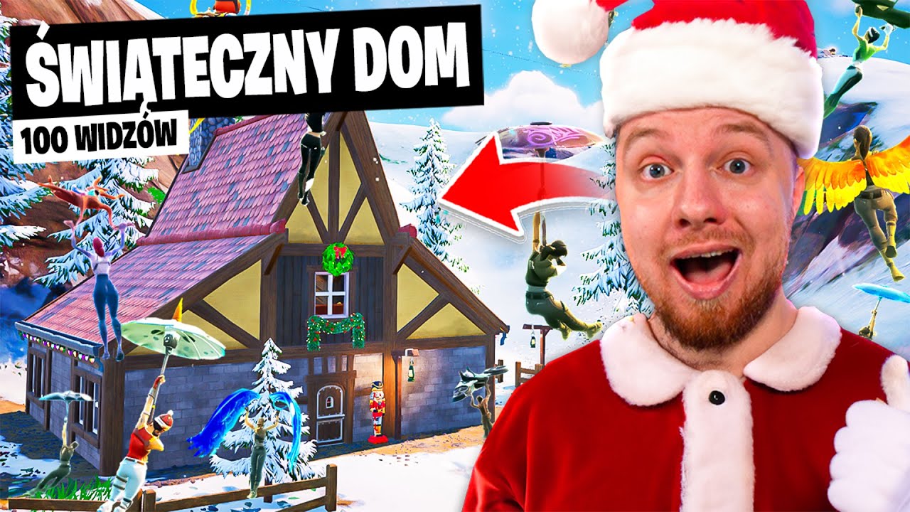 100 WIDZÓW na ŚWIĄTECZNY DOMEK w Fortnite