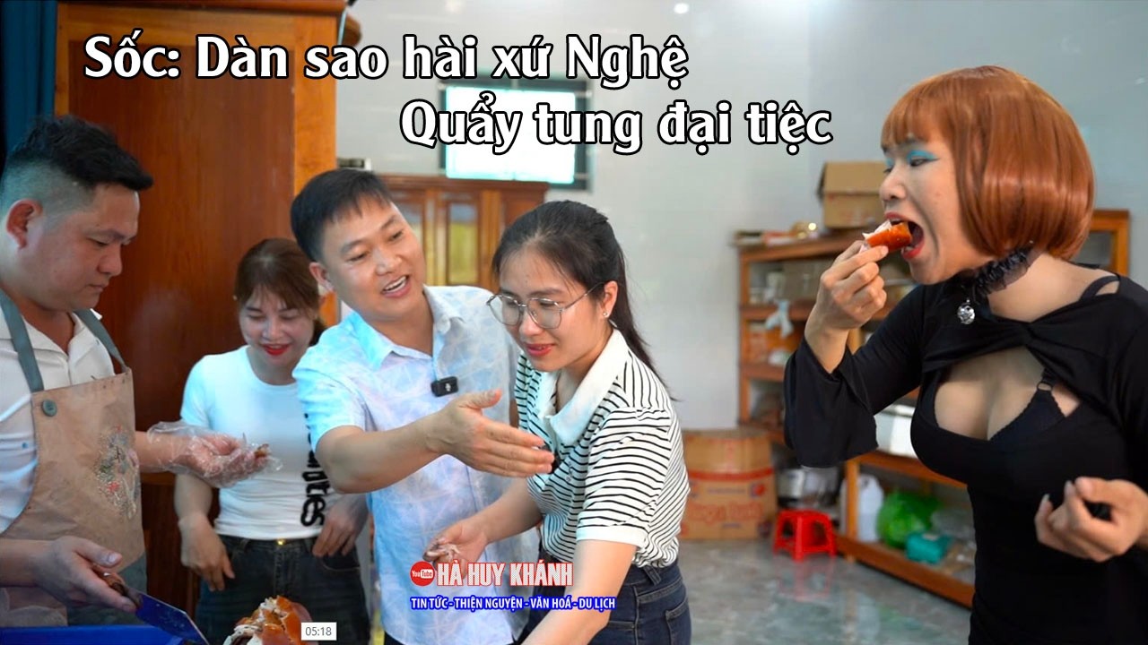 Bất ngờ gặp dàn sao hài xứ Nghệ trong đại tiệc “sơn hào hải vị” ở biệt phủ đại gia Nguyễn Nhật Bắc!