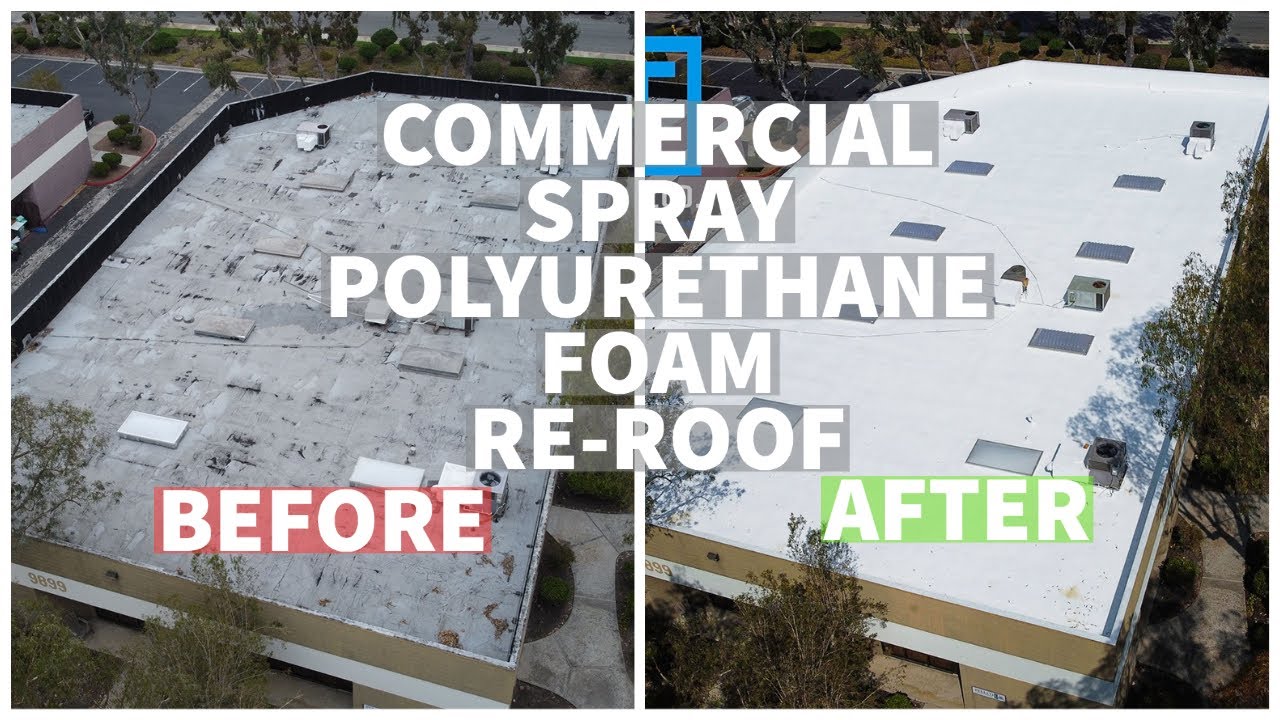 Re-Roofing A Commercial Building Using Spray Polyurethane Foam Roofing System