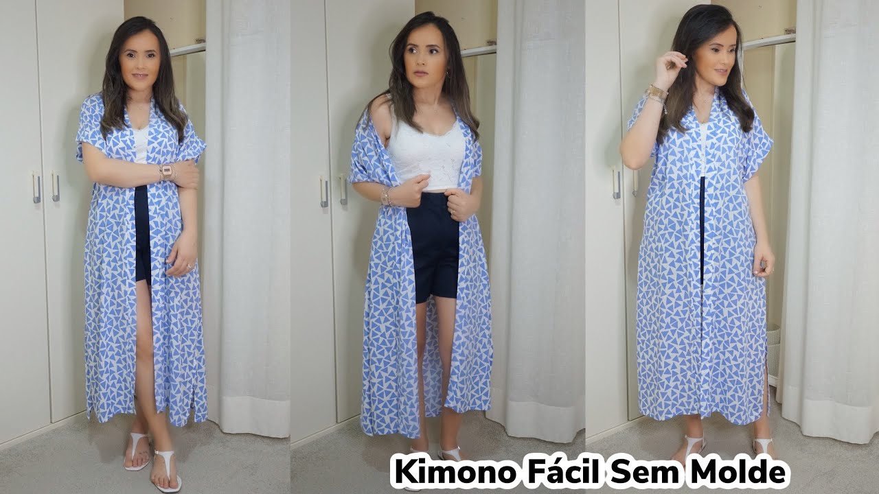 CORTE E COSTURA | KIMONO SAIDA DE PRAIA  FÁCIL (SEM MOLDE)