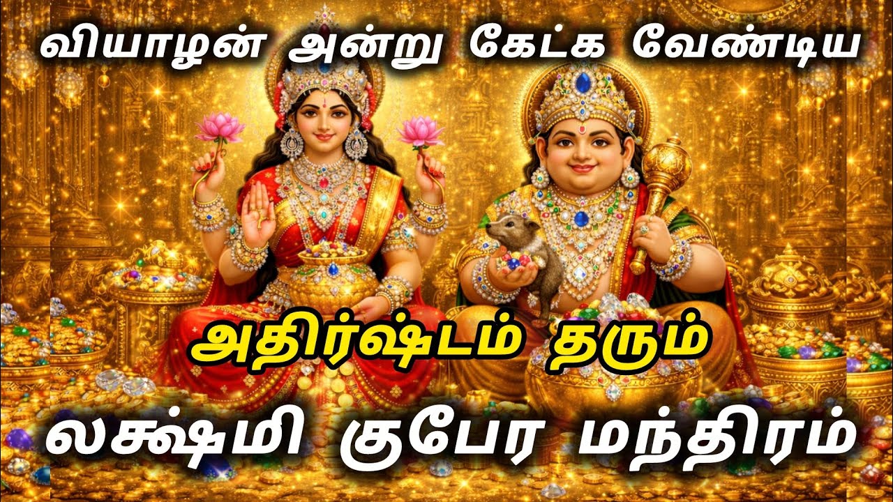வியாழன் அன்று கேட்க வேண்டிய அதிர்ஷ்டம் தரும் லக்ஷ்மி குபேர மந்திரம் | செல்வ வளம் பெருகும்  மந்திரம்