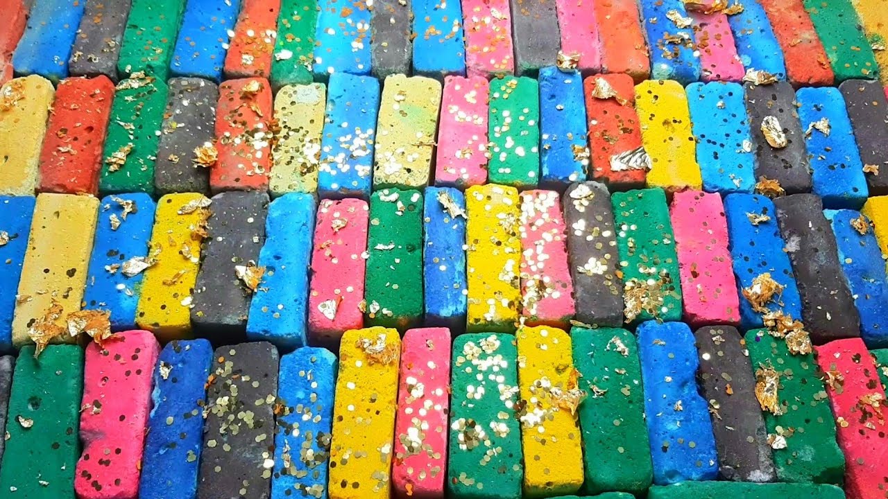 Dyed Gym Chalk Bars Crush//ASMR//9k Celebration 🥳🤟  #dyedgymchalk #reforms #gymchalk #gymchalkasmr