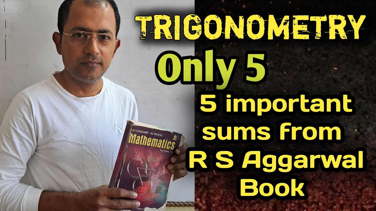 Important sums of Trigonometry class-10 // Trigonometry from R S Aggarwal Book #vikashtaunk