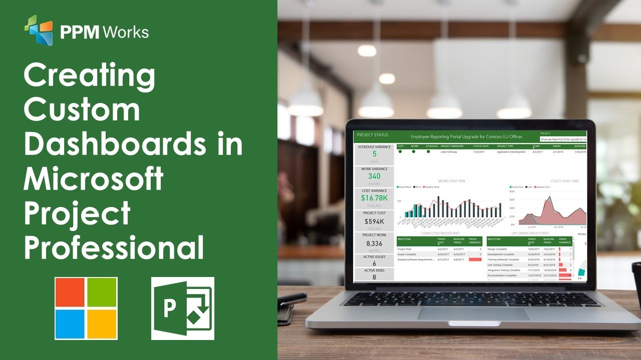 Создание пользовательских панелей мониторинга в Microsoft Project Professional