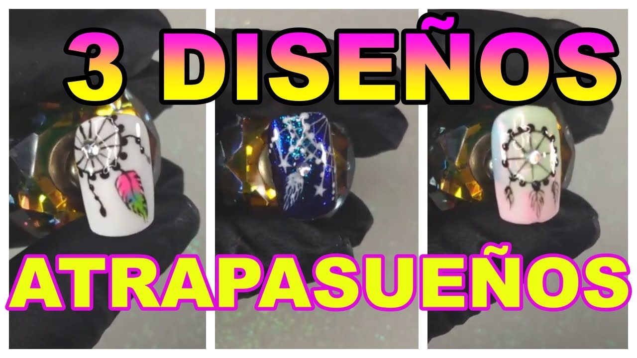 COMO hacer ATRAPASUEÑOS EN UÑAS ♦\\ (3 Diseños!!) )♦