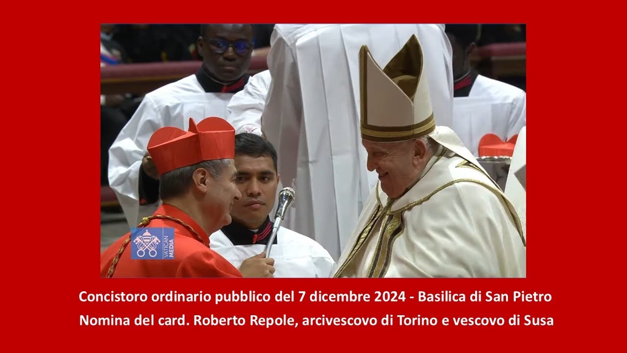 Nomina cardinalizia dell’arcivescovo di Torino e vescovo di Susa Roberto Repole, 7 dicembre 2024