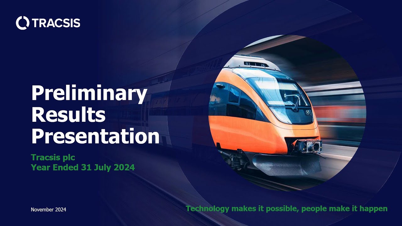 Tracsis (TRCS) Full Year 2024 results presentation - November 2024