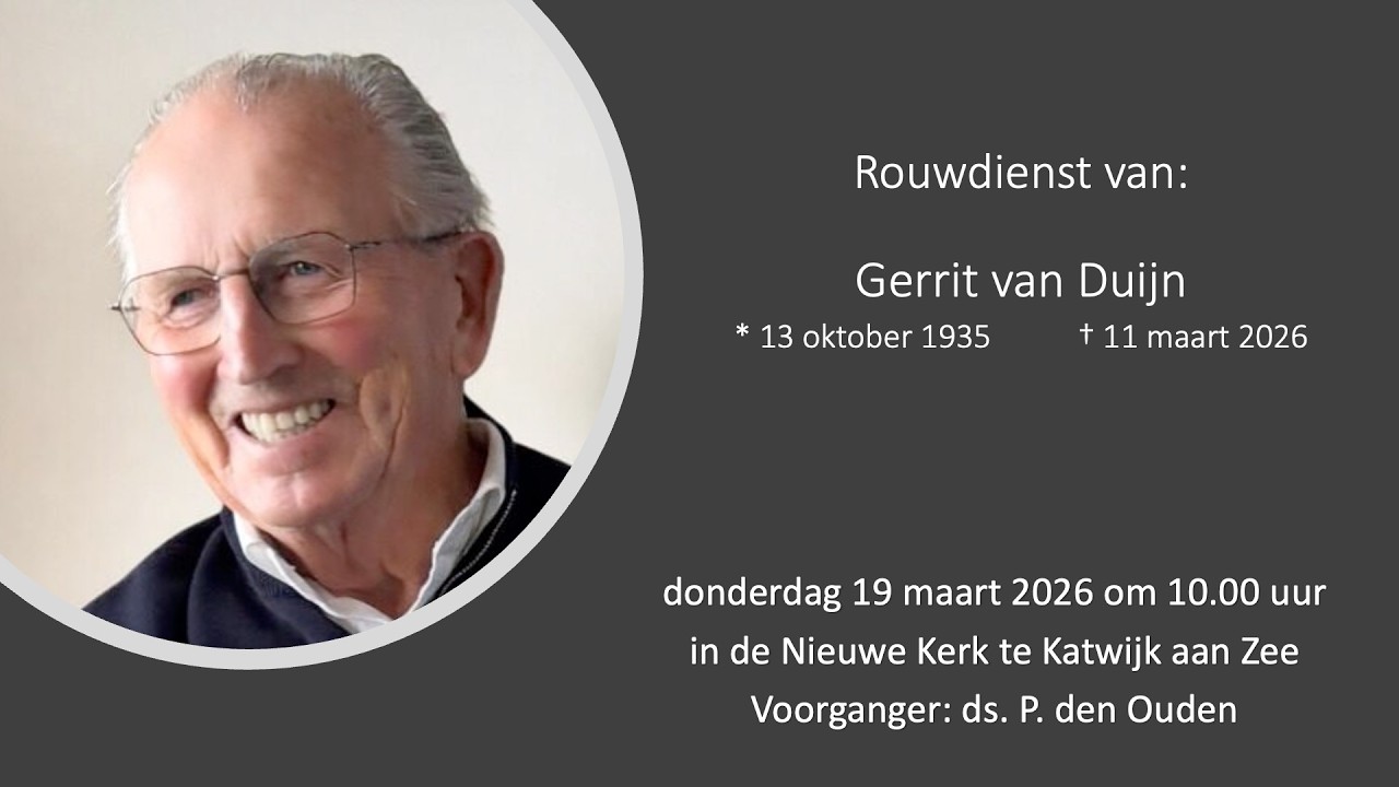 19/03/2026 10.00u Rouwdienst Gerrit van Duijn