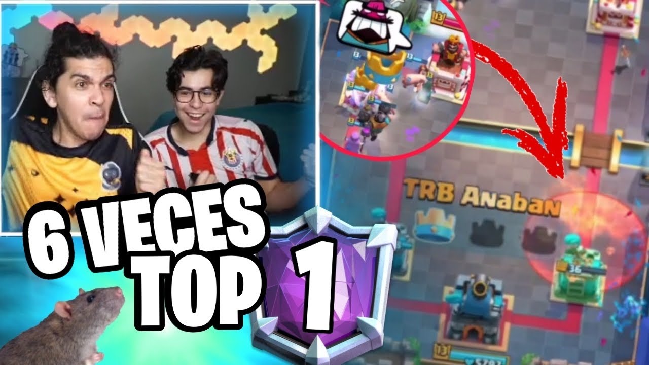 ANABAN 6 VECES TOP 1😱 EN MI CASA🏠⚠️! POMPEYO SERGIO RAMOS SIMIO CONVENCION CLASH ROYALE