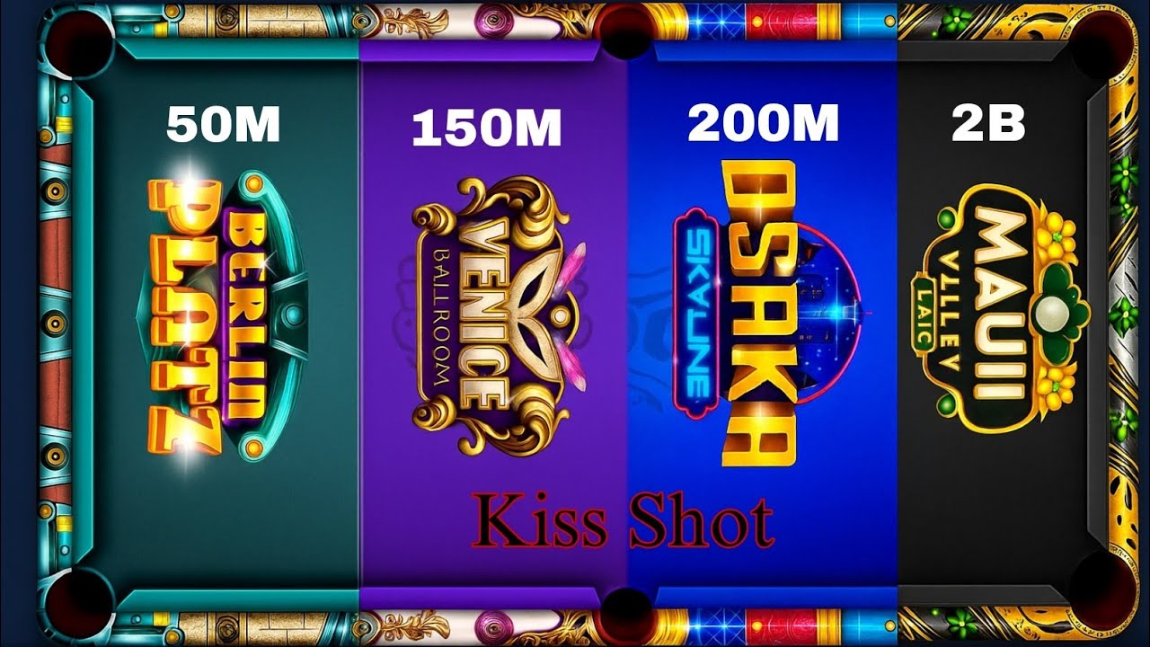 2B VS 200M VS 150M VS 50M TABLE EPIC GAME KISS SHOT 8 BALL POOL 🤯 ‼️
