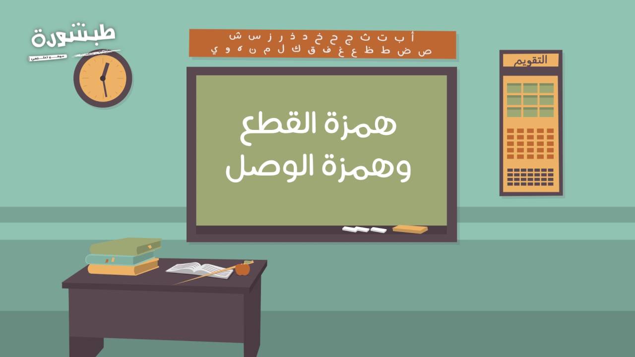 همزة القطع وهمزة الوصل