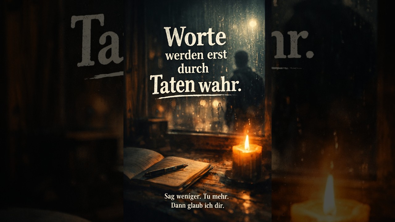 Worte werden erst durch Taten wahr