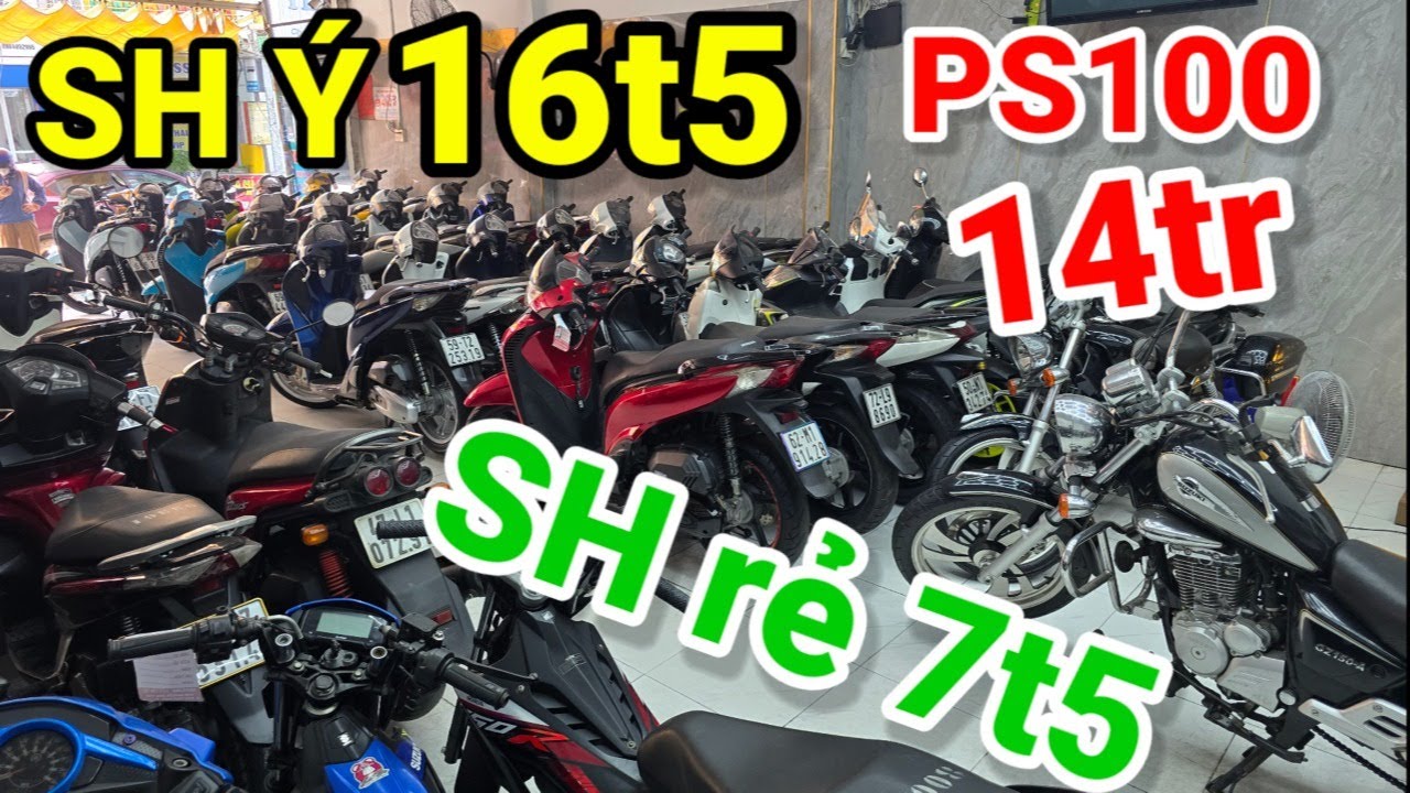 Kho xe SH Ý - Việt giá chỉ từ 16t5 SH rẻ 7t5 Wave Thái PCX Led Fu Led Spacy ở xe máy Quang Đạo