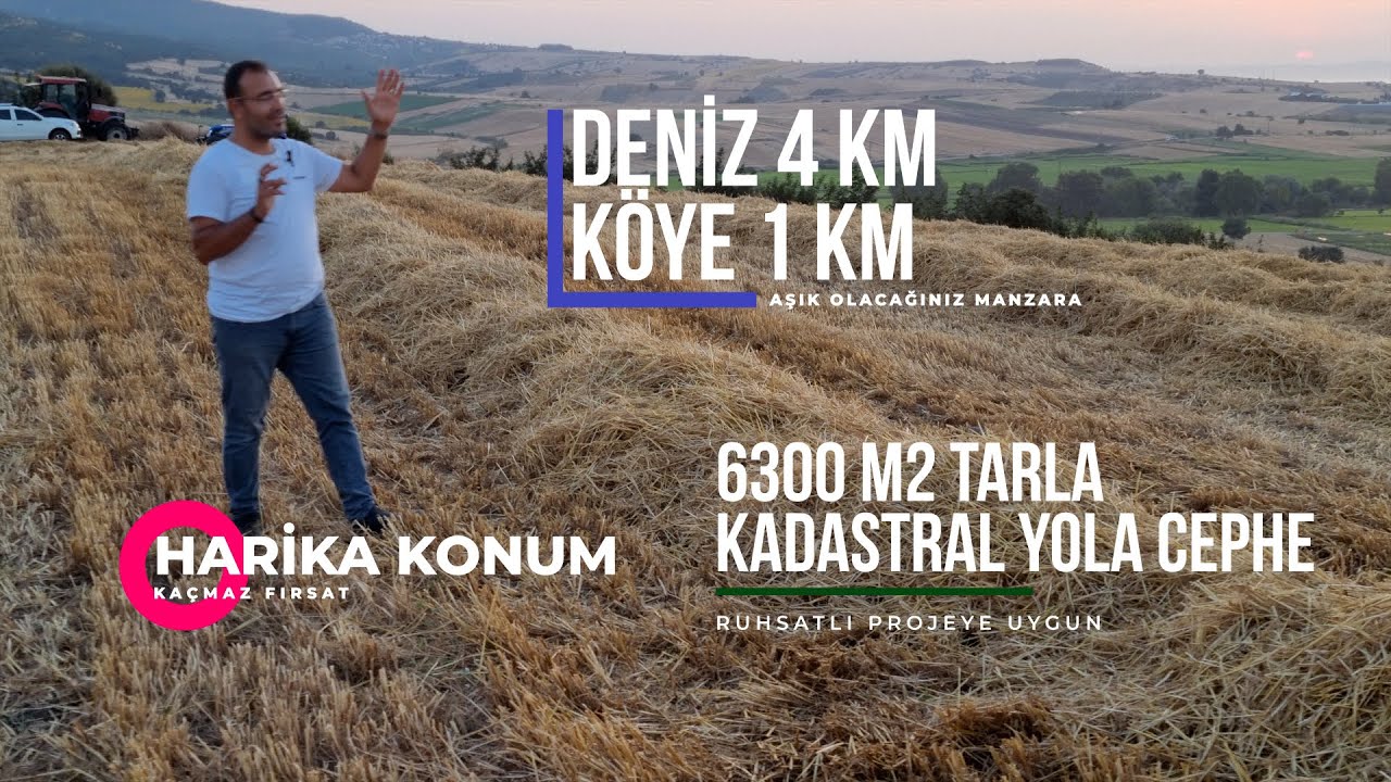 BALIKESİR GÖNEN GEBEÇINAR DENİZ MANZARALI 6321 M2 HARİKA TARLA (SATILDI)