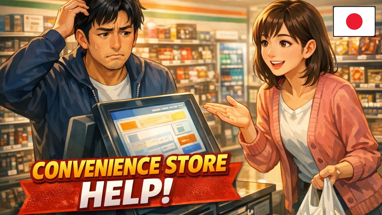 How to use the self-checkout machine | 2 MIN Listening Practice (N5-N4)