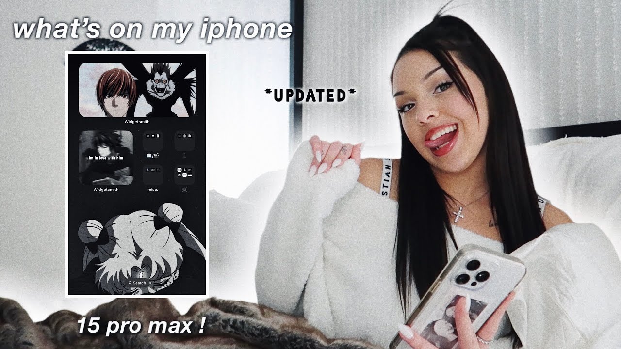 WHAT'S ON MY IPHONE 15 PRO MAX? | *updated* aesthetic iPhone organization & widgets