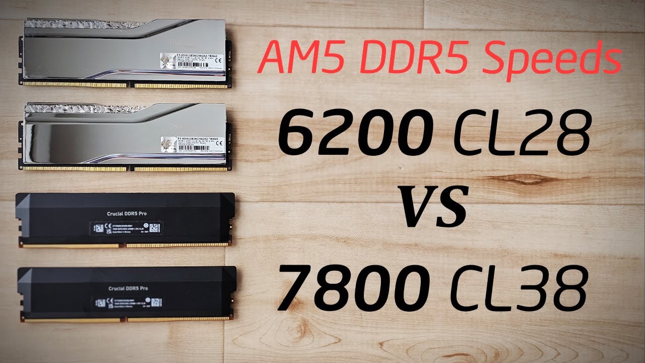 Ryzen 7 7800X3D, Ryzen 5 9600X DDR5 Memory Scaling [6200MHz CL28 vs CL34 vs 7800 CL38]