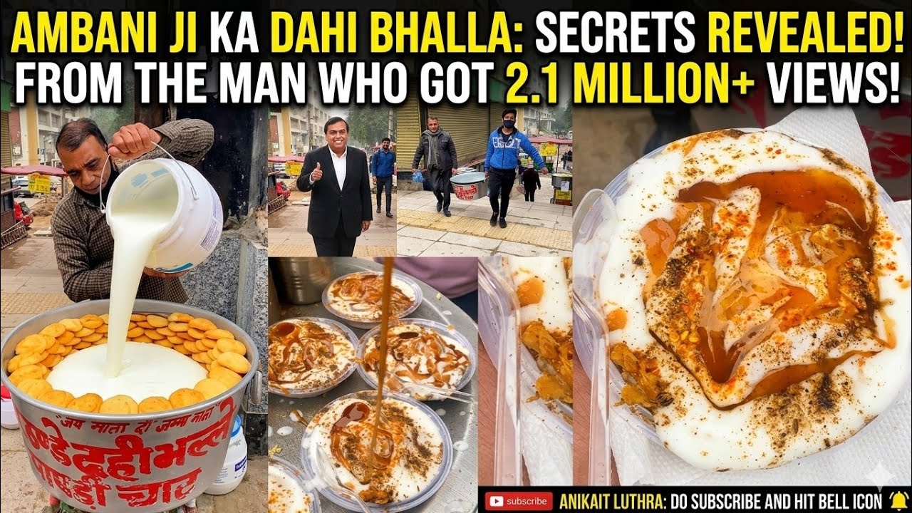 Ambani Ji Ka Dahi Bhalla In Making at Extreme Level in Nehru Palace  | Indian Street Food | Delhi |