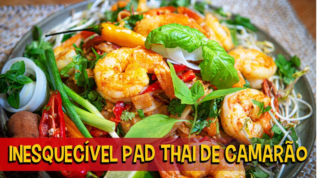 Pad Thai de Camarão - Saboroso Macarrão Tailandês