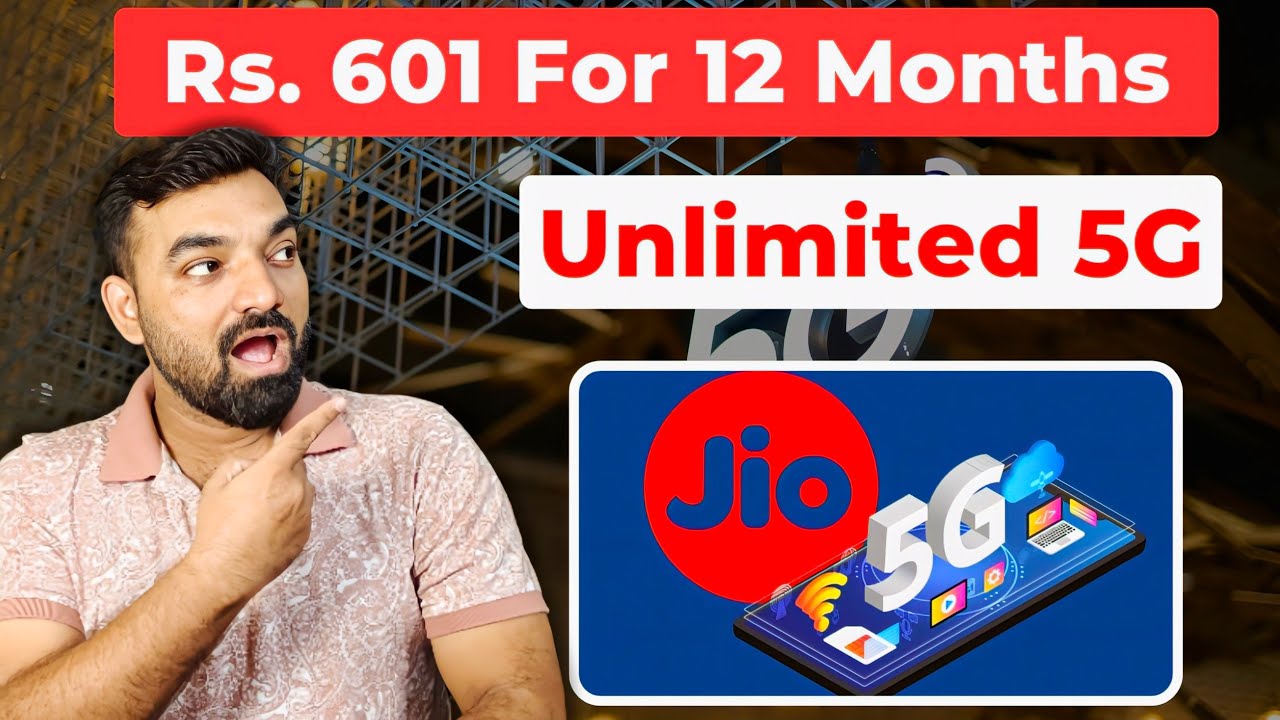 Jio New Unlimited 5G Plan | 12 Months Unlimited 5G Data In Rs. 601 #jio #jio5g #jiorechargeoffers