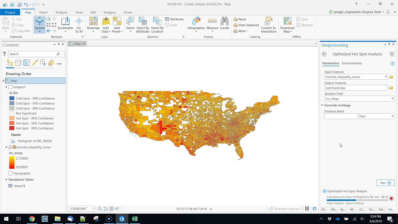 Optimized Hot Spot Analysis on Polygons