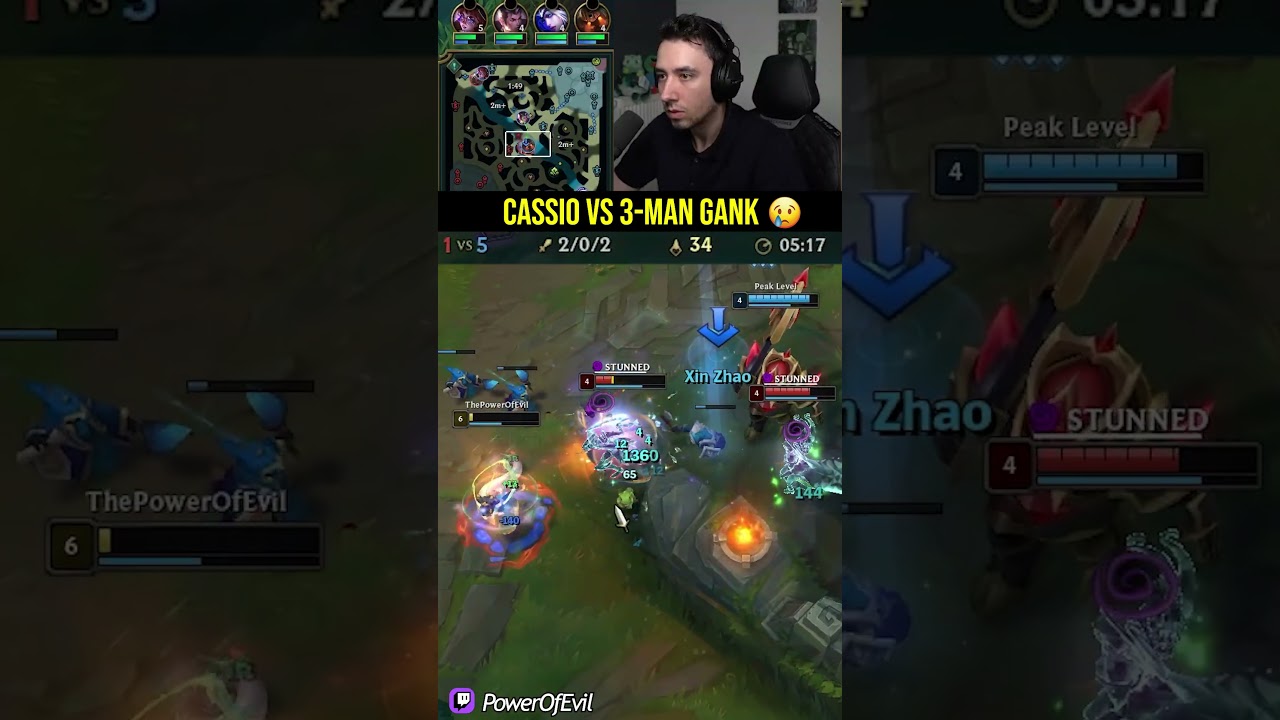 Cassiopeia vs 3-Man Gank #Outplay #LeagueOfLegends #cassiopeia