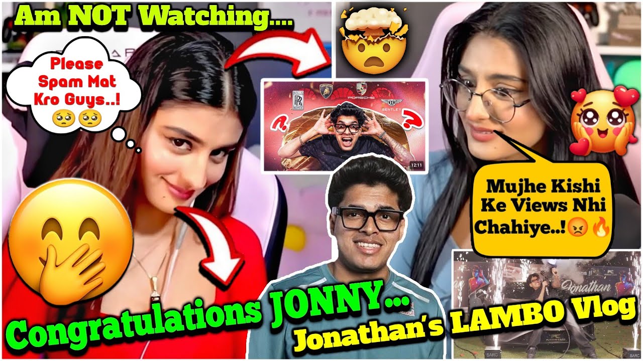 OMG ! 🤨 PAYAL CONGRATULATES JONNY 🥰 #jonathan #payalgaming