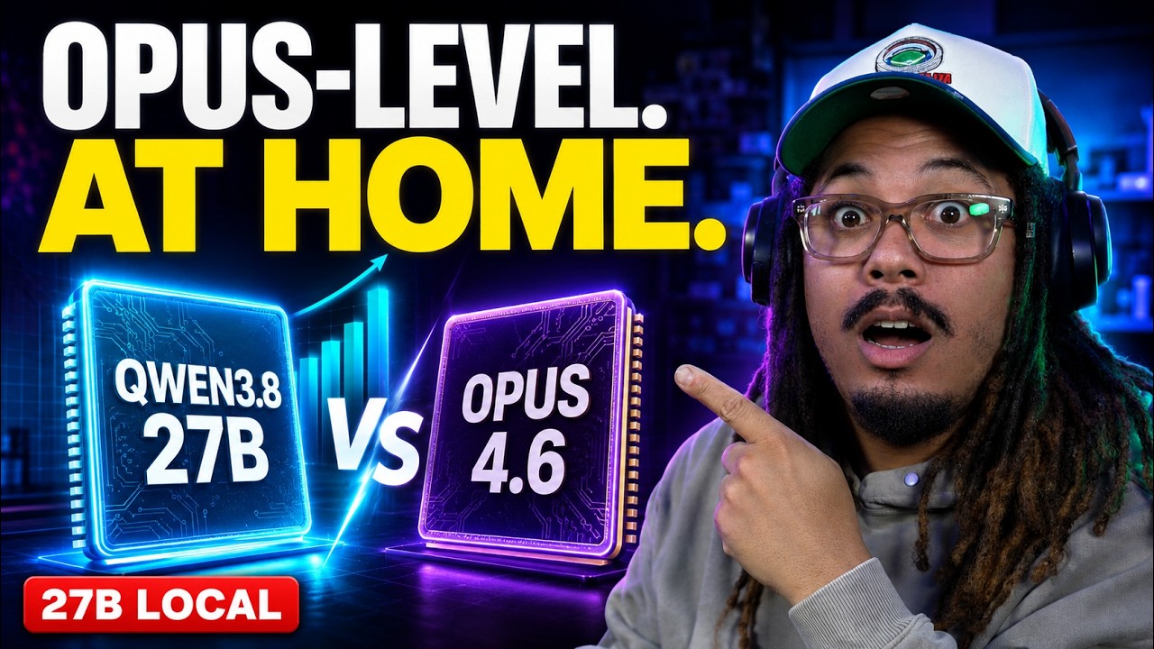 Qwen3.8 27B Is Basically Opus-Level AI Running at Home