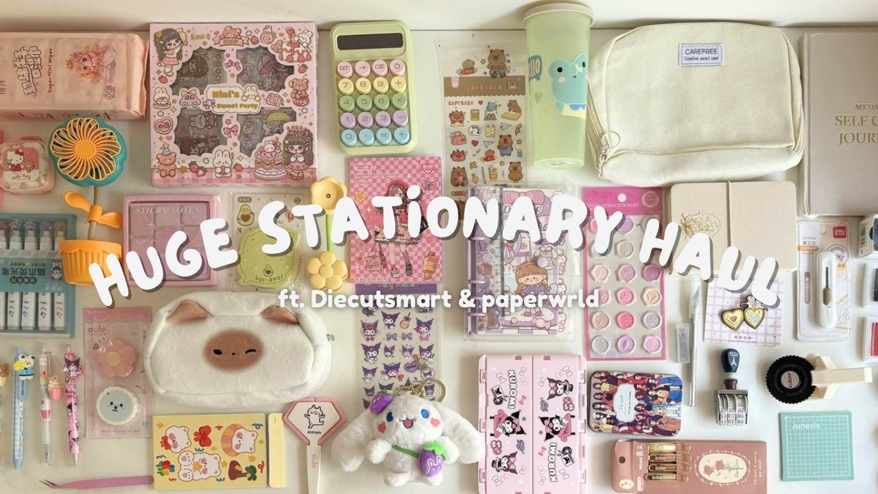 Huge Stationary Haul☁️✨|| ft. @DiecutsmartOfficial & @paperwrld || Cuddle Cloud
