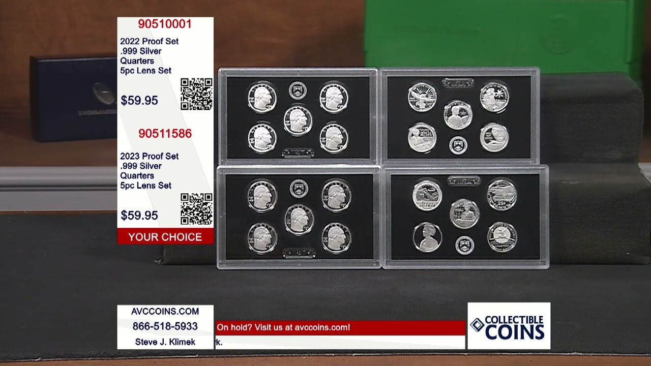 2022 & 2023 Proof Set - .999 Silver Quarters - 5pc Lens Set