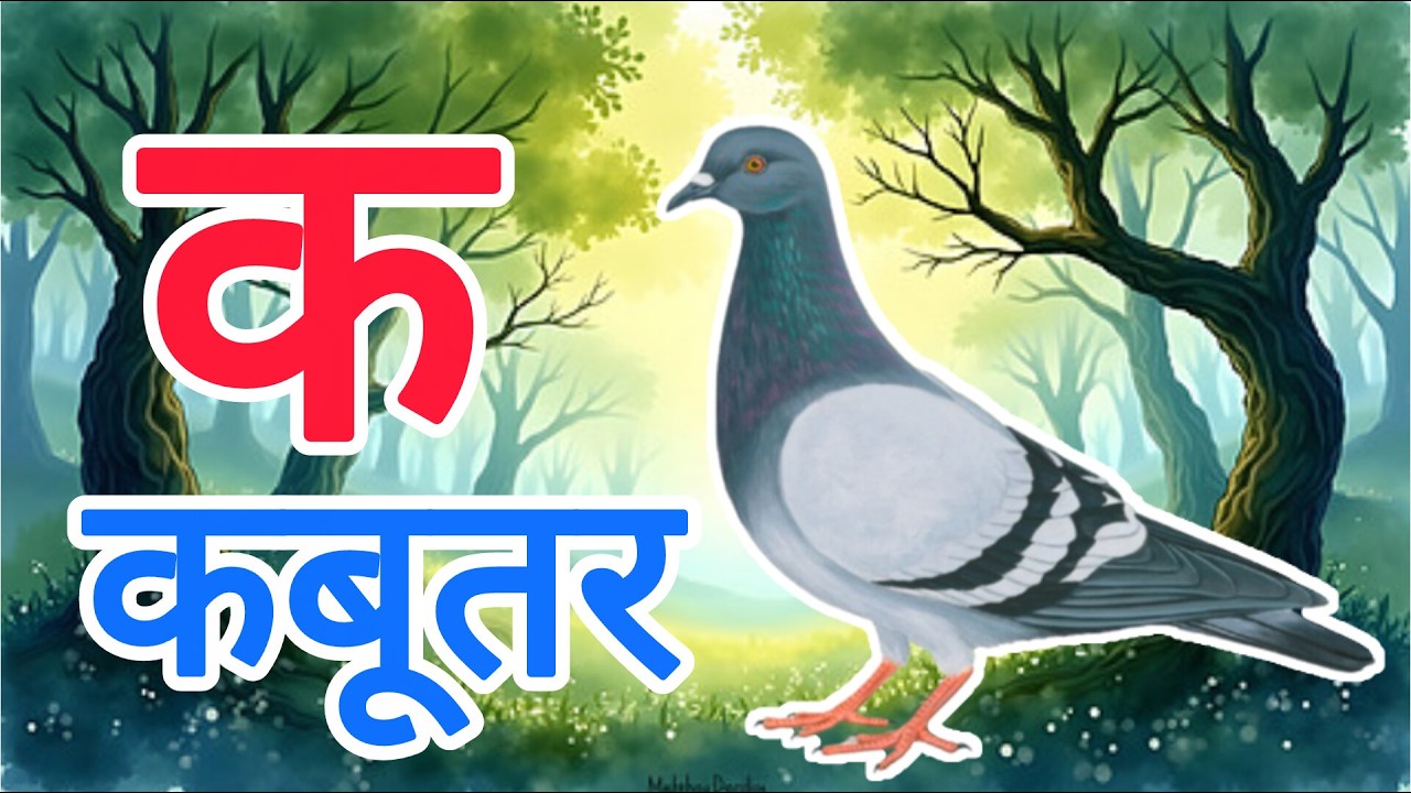 क से कबूतर,अ से अनार a se anaar k se kabutar | Hindi varnmala | ABCD क से कबूतर अ से अनार, for kids