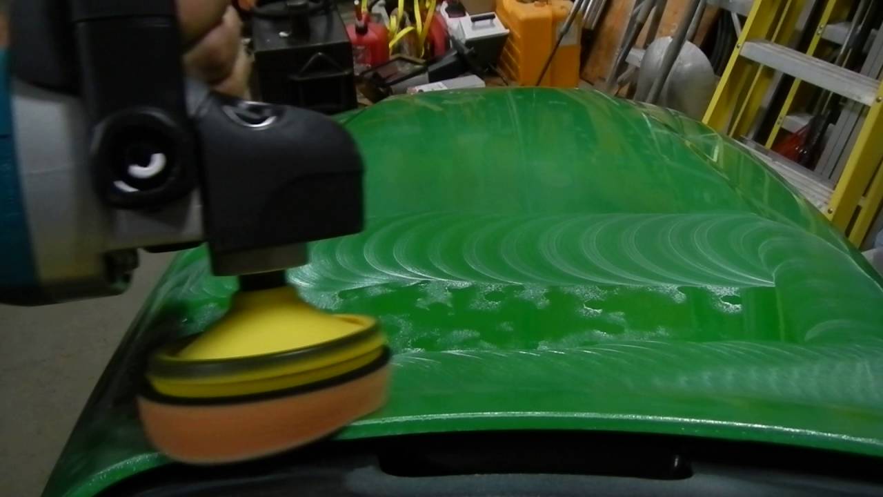 John Deer X495 Diesel lawn tractor. Color restoration. Begining the process.