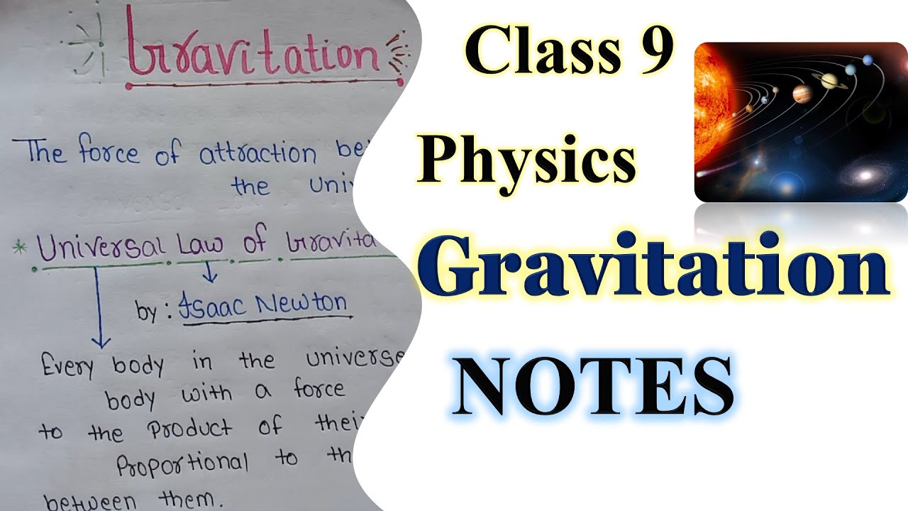 Class 9 Physics Chapter 10 Gravitation handwritten notes | Gravitation Notes | #Class_9_to_Success