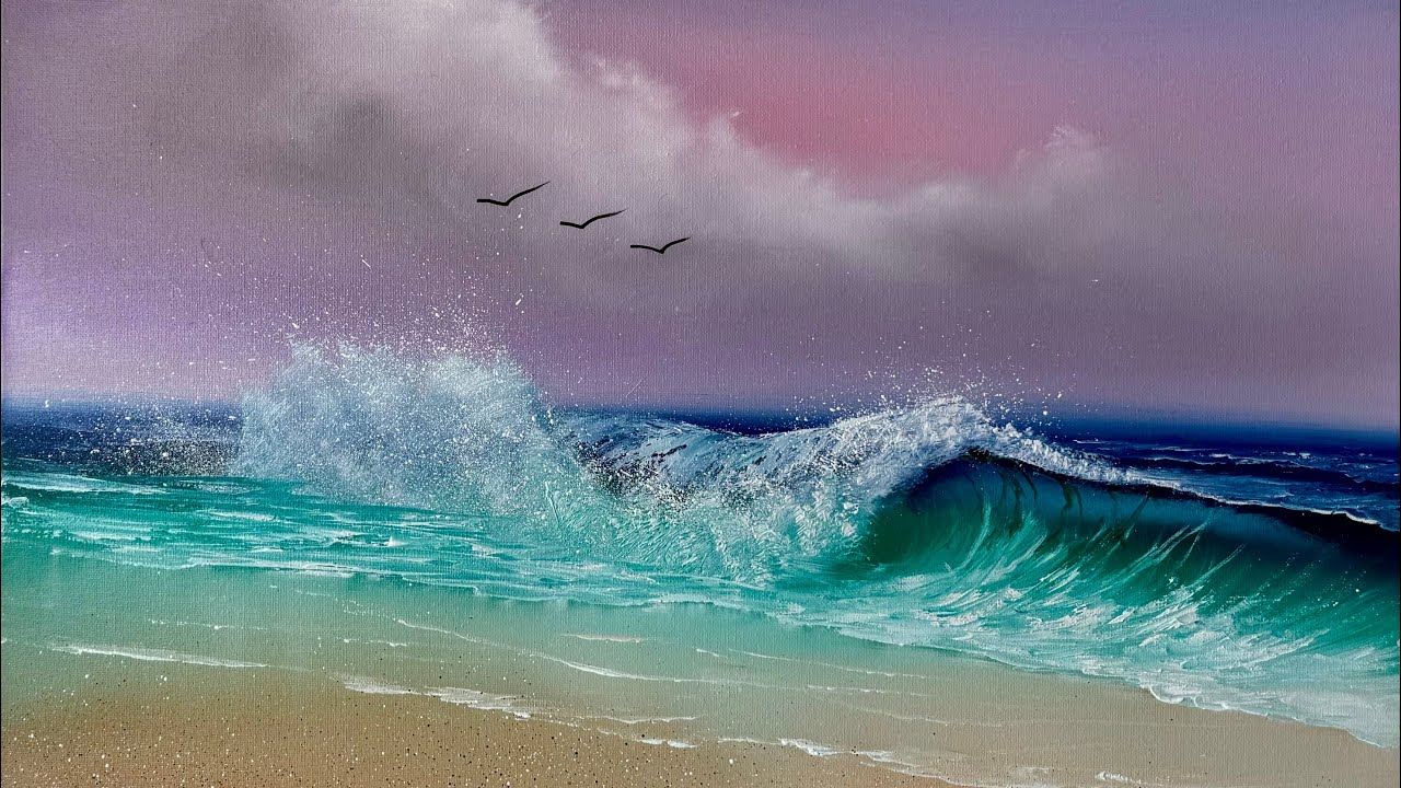S4 Ep23 MNM -  Literally EVERY SINGLE STEP Seascape #OilPainting #Tutorial #PaintWithJosh #BobRoss